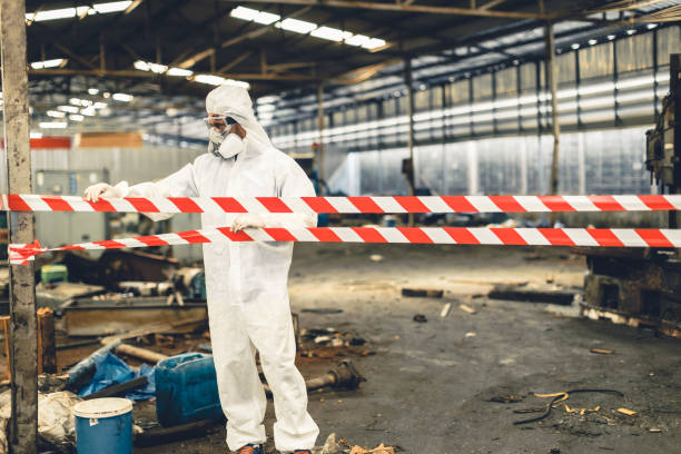 Professional Biohazard technician working in Fountainville, PA